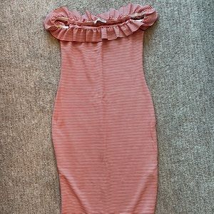 Knee Length Strapless Dress, Sz Sm